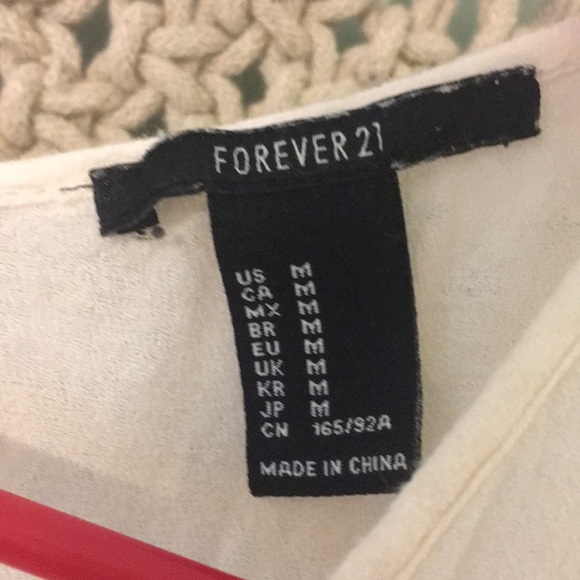 cream tank top with embroidered pattern - Picture 4 of 6